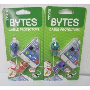 Lot of 2 Tzumi BYTES Cable Protectors 2pk ea Whale Nemo Monsters Package Sealed